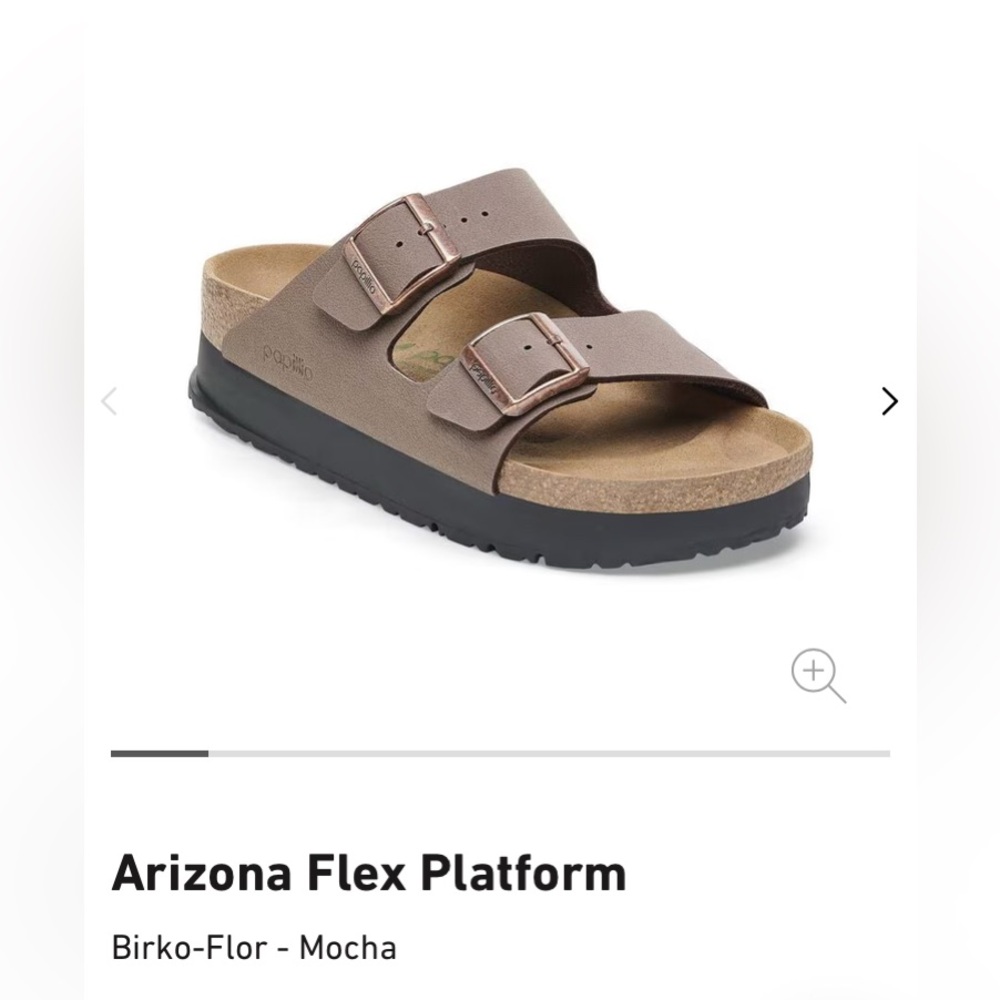 Birkenstock Birko-flor Arizona Platform in Mocha - size 37/W7 🔥